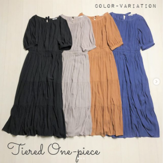 ティアードデザインのワンピースは着るだけでサマになる1枚 さらっと着られる素材感でこれからの季節にもぴったり 夏小物を合わせて1枚で着るのはもちろん高身長さんにはパンツ合わせのスタイリングもおすすめ