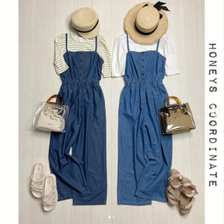 デニムオールインワンでリンクコーデ！ シンプルで着る人を選ばないアイテムだから、お友達同士だけじゃなく親子でも姉妹でも楽しめそう！