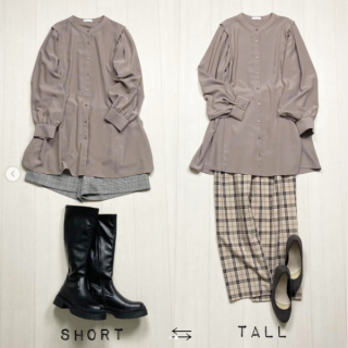 肌寒さを感じて、すぐに使えるブラウスが人気です！ 袖のたっぷりとしたボリュームがポイントのブラウスはどんな身長の人でもハマるアイテム。 ブーツでミニワンピ風に着ても、スラックス合わせでクールに着てもバランスが取りやすくオススメ。