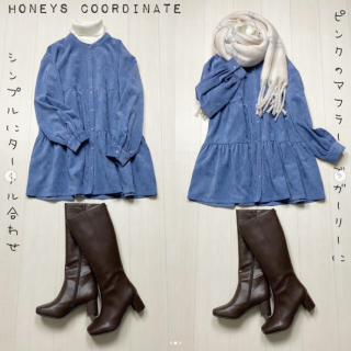 ワンピースとして、チュニックとして低身長さんにも高身長さんにもぴったりなコーデができるチュニックブラウス。 クールなブルーはワンピースとして着ても甘すぎず、パンツに合わせるとお尻を隠す着丈が体型カバーもできてスタイルアップにもつながる優れもの！