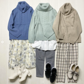 あったかくて可愛いニット！カラーもたくさんあるからお気に入りがきっと見つかる！