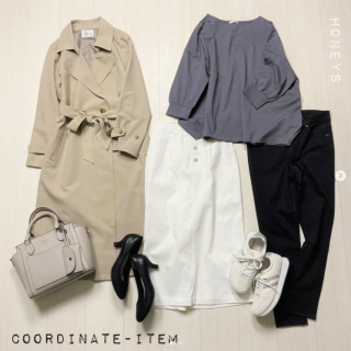 ポンチョシルエットのTシャツは着るだけでこなれ感が出せるTシャツ トップスにボリュームがあるのでボトムはコンパクトなシルエットを選ぶのがポイント 春アウター合わせも◎