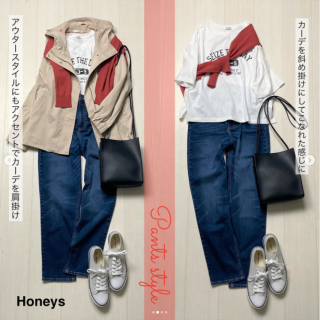 カレッジプリントのTシャツは着丈が長すぎないのでタックインしないでそのまま着てもサマになる1枚 もちろんタックインするスタイリングもおすすめなので気分に合わせた着こなしを楽しんで