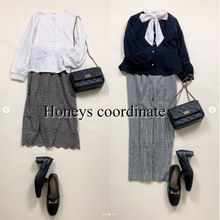 パール調ボタンも可愛いツイード見え素材のトップス お仕事服やお出かけ着としてスカートスタイルもパンツスタイルも◎