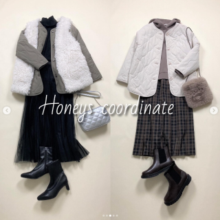 薄中綿のキルティングジャケットはシンプルデザインなのでレイヤードスタイルを楽しむのにぴったり おすすめコーディネートもご紹介