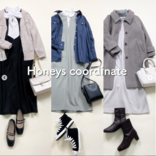 キーネックジャンスカで冬→春の着こなし提案  『キーネックジャンスカ』￥3480