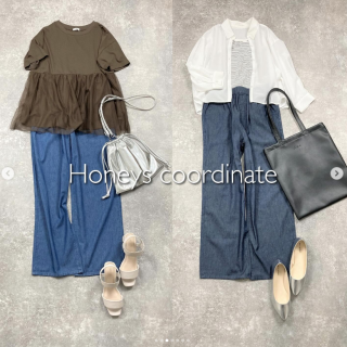 地球にやさしい服はわたしたちにもやさしい服 デニムの加工技術も環境に配慮したものを選択！ ウエストイージーのデニムパンツは内側にひもを配置する事でウエスト回りのデザインがすっきり イージーなのにキレイ見えも叶う