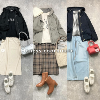 急な雨でも安心な撥水加工が施されたフードブルゾン 気温に合わせたインナーを選べば今買って長く着られる優れもの ゆったりデザインなので少し厚手のインナーでもOK 裏地付きで風も通しにくい仕様に